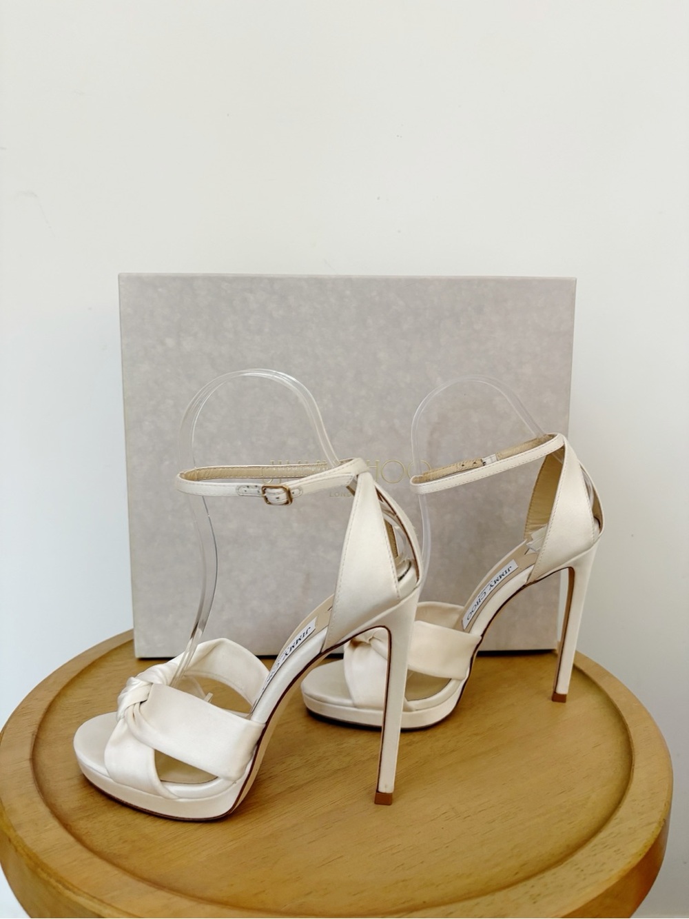 JIMMY CHOO Rosie 120 Satin Heels - Picture 8 of 11